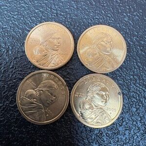 4 Sacagawea coins 2000 P